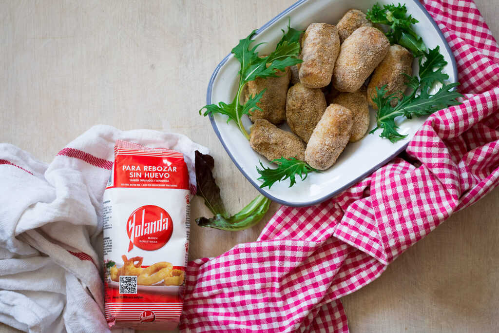 Croquetas de jamón en freidora de aire y sin huevo
