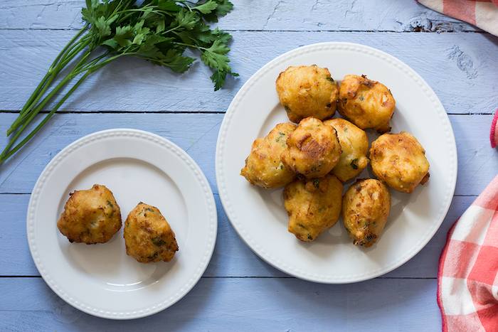 Buñuelos de bacalao sin huevo