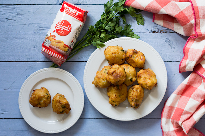 Buñuelos de bacalao sin huevo