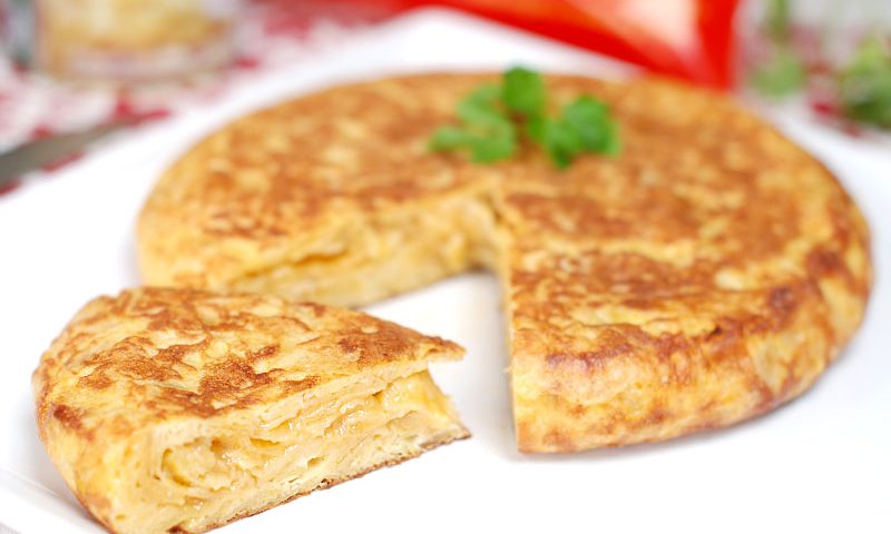 Tortilla de patatas sin huevo