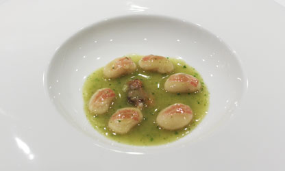 Salsa verde. Fabes con almejas