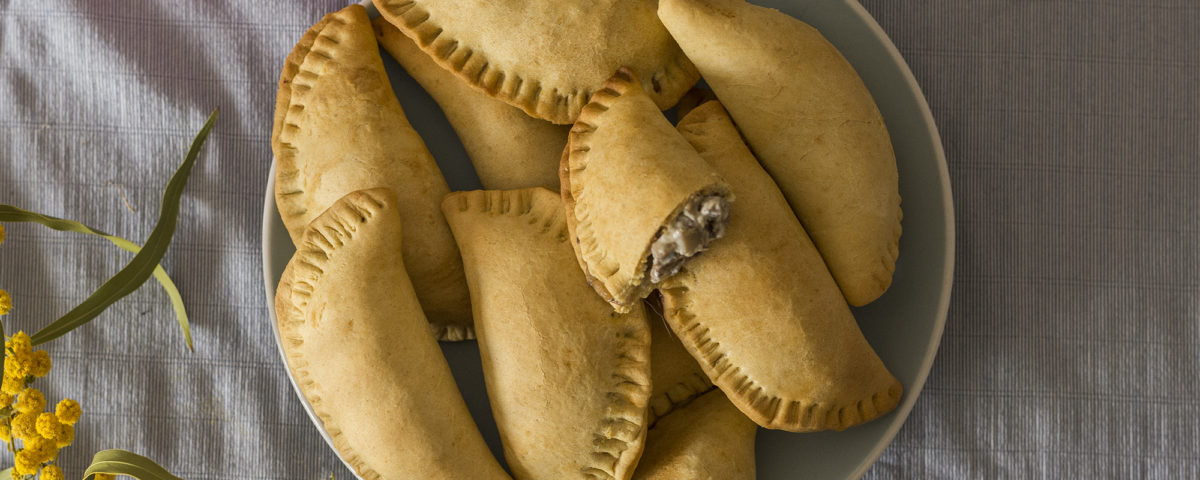 empanadillas champiñón y queso de cabra