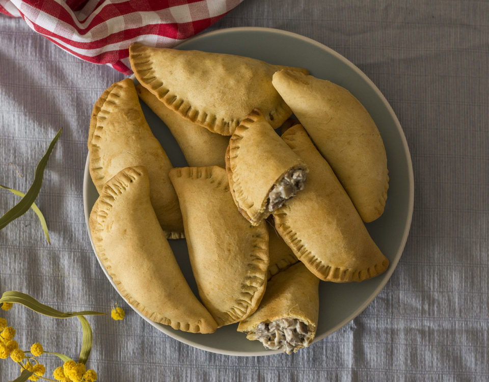 empanadillas champiñón y queso de cabra