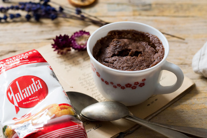 receta mug cake sin huevo