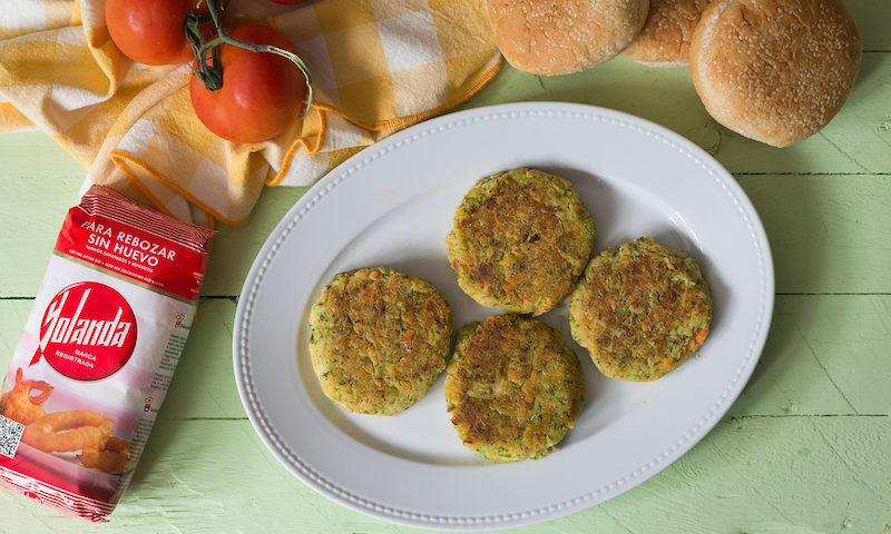 hamburguesa vegetal sin huevo