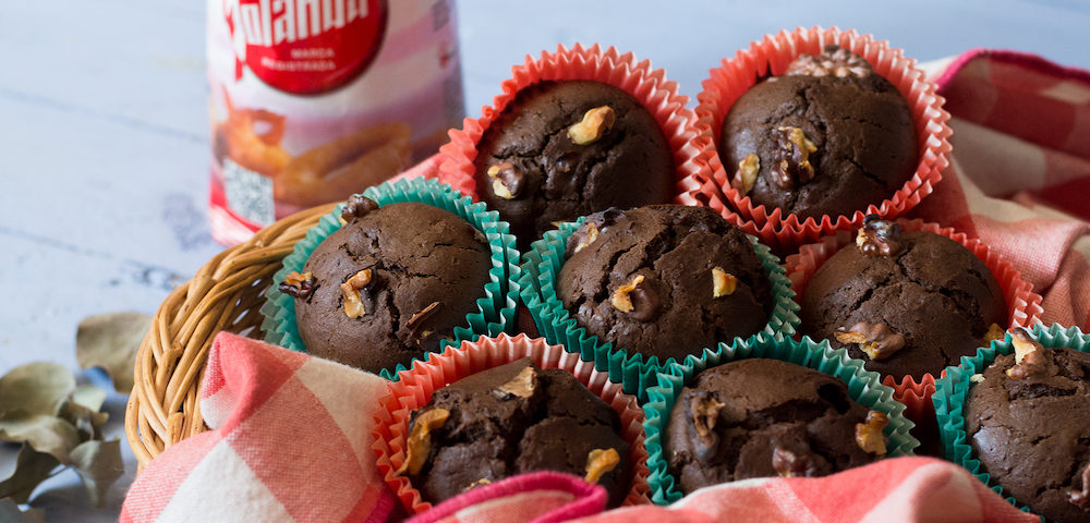 Muffins de algarroba sin huevo