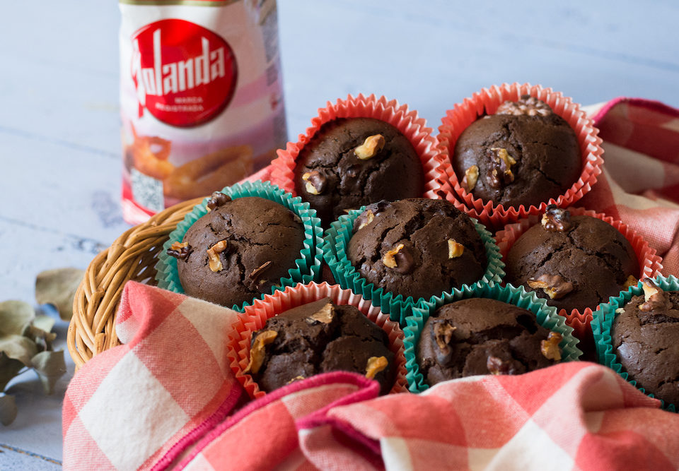 Muffins de algarroba sin huevo