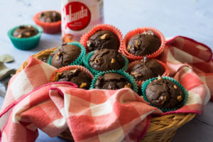 Muffins de algarroba sin huevo