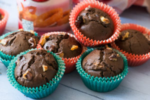 Muffins de algarroba sin huevo