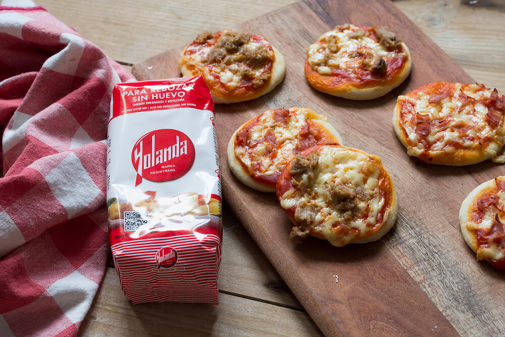 mini pizzas sin huevo