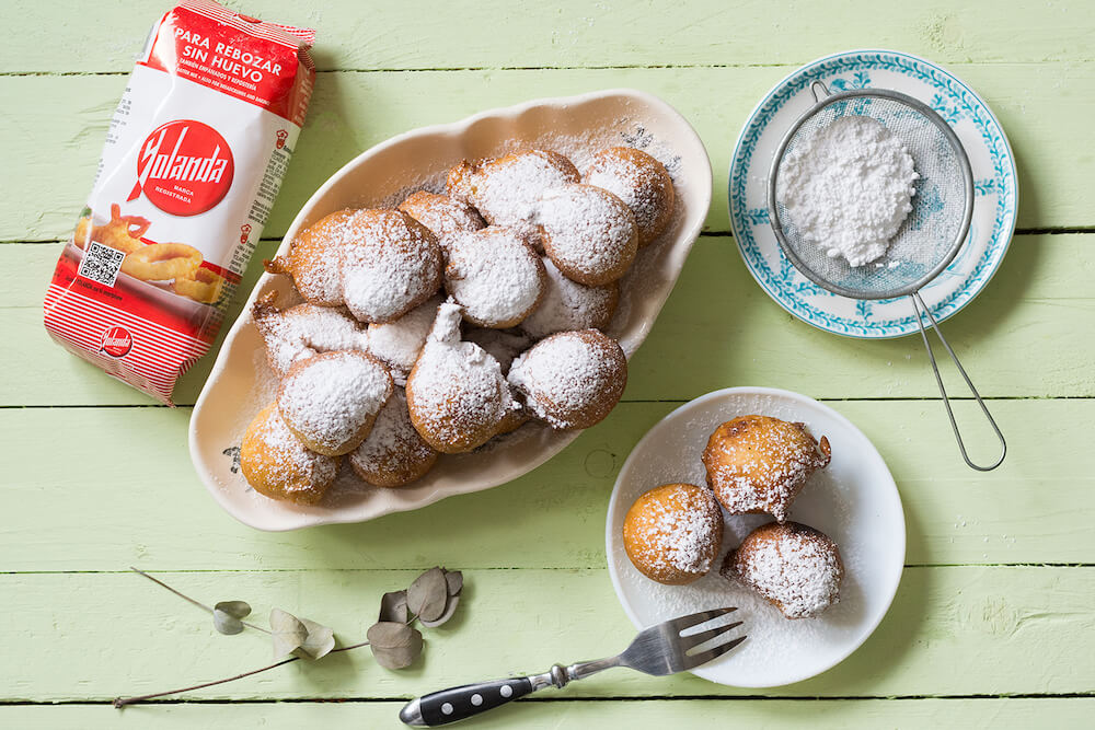 buñuelos de viento sin huevo