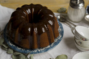 Pastel de chocolate y calabaza