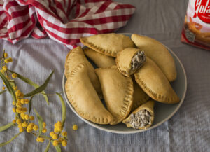 empanadillas de champiñón y queso de cabra