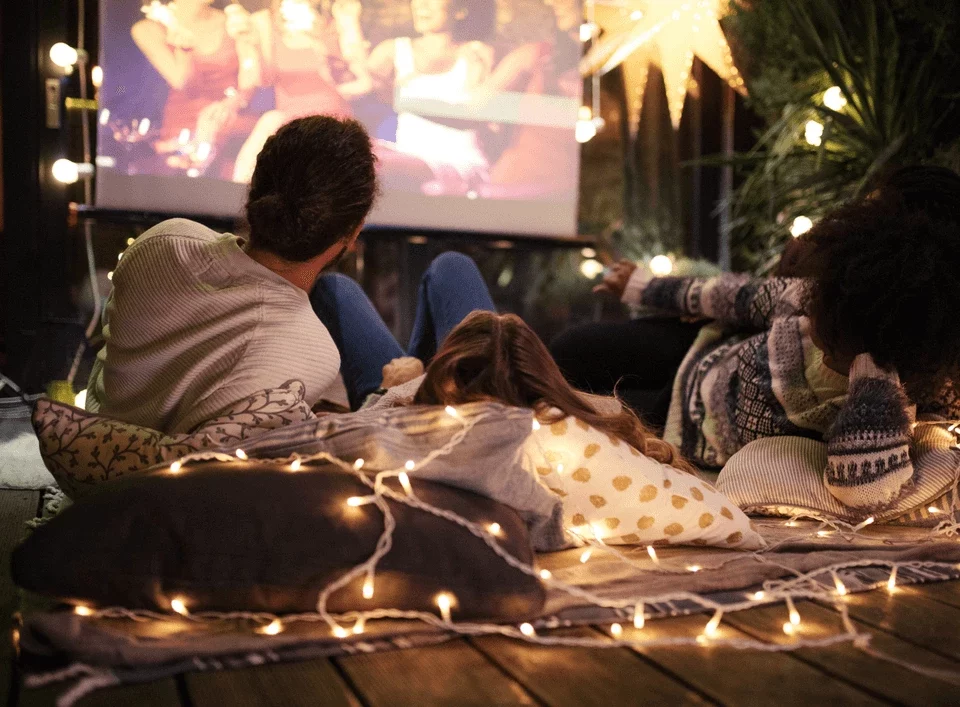 Cine al aire libre en primavera